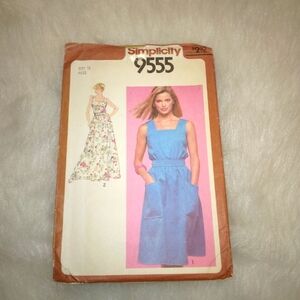 SIMPLICITY 9555 Size 12 Misses Sundress In 2 Lengths With POCKETS! c. 1980